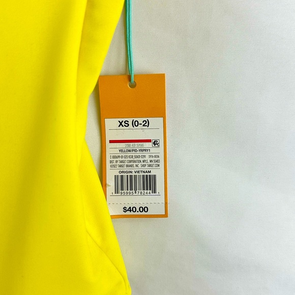 Kona Sol Canary Yellow Fully Lined V Neck & Back Swimsuit Medium Coverag… - Picture 4 of 7